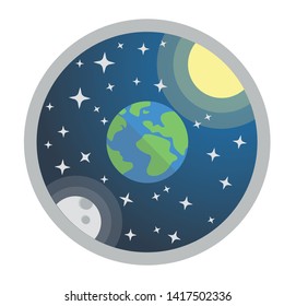 Vektorgrafik von Tag und Nacht. Tag Nacht Konzept, Sonne und Mond, Tag Nacht Symbol