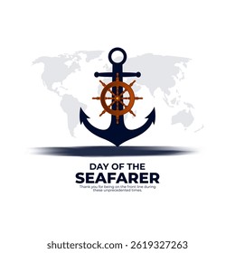 Vector illustration of Day of the Seafarer social media template