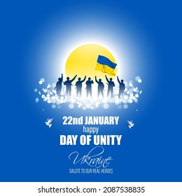 Vector illustration for a day of unity-Ukraine.