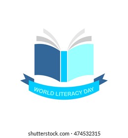 Vector Illustration Day Of World Literacy Day. Flat Style Design