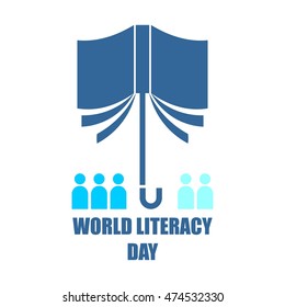 Vector Illustration Day Of World Literacy Day. Flat Style Design