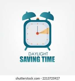 Vector Illustration Daylight Saving Time. Simple and Elegant Design