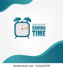 Vector Illustration Daylight Saving Time. Simple and Elegant Design