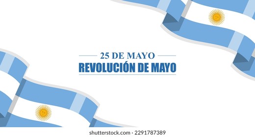 Ejemplo vectorial de la plantilla de parodia de la noticia de la revolución de Mayo escrita en español con textos en español que significa que el día de la revolución puede ser revolucionario