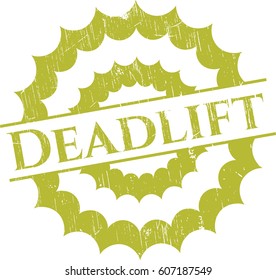 vector illustration of Deadlift rubber grunge stamp

