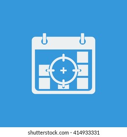 Vector illustration of Deadline sign icon on blue background.