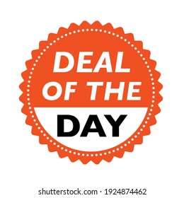 Vector Illustration Deal Of The Day Flag Label. Modern Web Banner Element.