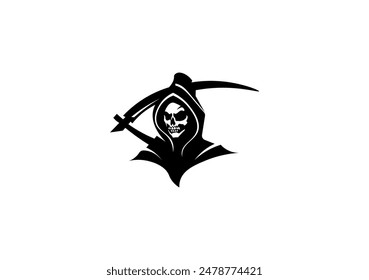 Vector illustration of death logo with scythe	