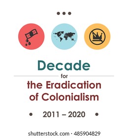 vector illustration for Decade for the Eradication of Colonialism