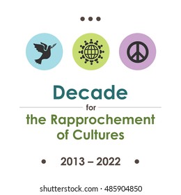 vector illustration for Decade for the Rapprochement of Cultures