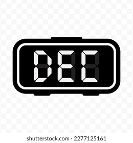 Vektorgrafik des digitalen Icon-Zeichens und -Symbols vom Dezember. Schwarzes Symbol auf transparentem Hintergrund (PNG).