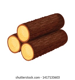 Vector illustration of deck and firewood logo. Collection of deck and ring stock vector illustration.