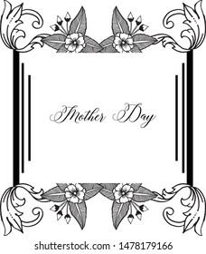 Vector illustration decor card your are great with various bright pink flower frame
