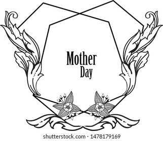 Vector illustration decor card your are great with various bright pink flower frame