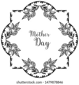 Vector illustration decor of card your are great with blue wreath frame blooms