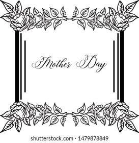 Vector illustration decor of card your are great with blue wreath frame blooms