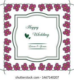 Vector illustration decor purple flower frame with letter best mom