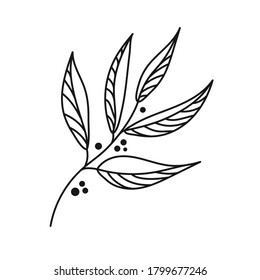 Vector illustration of decorated by monochrome wreath. Beautiful graphic design for cards, invitations, banners, posters