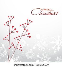 Vector Illustration of decorated Christmas background for Christmas.