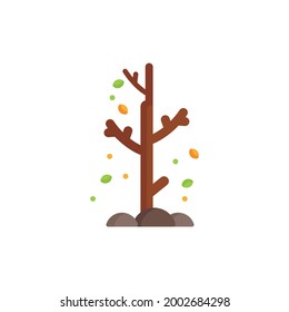 Vektorgrafik verzierter Weihnachtsbaum auf weißem Hintergrund. Grüner, floraler Weihnachtskiefer einzeln auf weißem Hintergrund