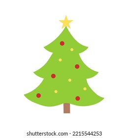 Vektorgrafik eines verzierten Weihnachtsbaums