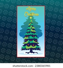 Vector illustration of a decorated Christmas tree