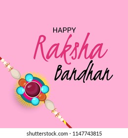 Vector illustration of a Decorated Rakhi Background for Indian Festival Raksha Bandhan Celebration.