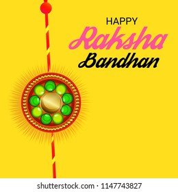 Vector illustration of a Decorated Rakhi Background for Indian Festival Raksha Bandhan Celebration.