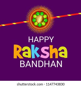 Vector illustration of a Decorated Rakhi Background for Indian Festival Raksha Bandhan Celebration.