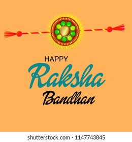 Vector illustration of a Decorated Rakhi Background for Indian Festival Raksha Bandhan Celebration.