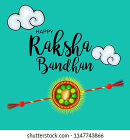 Vector illustration of a Decorated Rakhi Background for Indian Festival Raksha Bandhan Celebration.