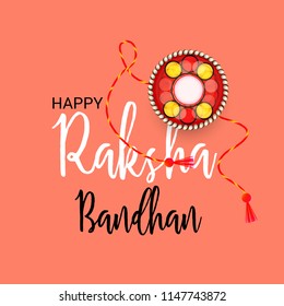 Vector illustration of a Decorated Rakhi Background for Indian Festival Raksha Bandhan Celebration.