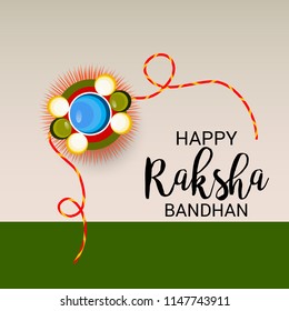 Vector illustration of a Decorated Rakhi Background for Indian Festival Raksha Bandhan Celebration.
