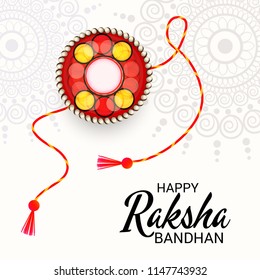 Vector illustration of a Decorated Rakhi Background for Indian Festival Raksha Bandhan Celebration.