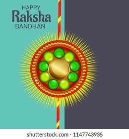 Vector illustration of a Decorated Rakhi Background for Indian Festival Raksha Bandhan Celebration.