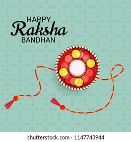 Vector illustration of a Decorated Rakhi Background for Indian Festival Raksha Bandhan Celebration.
