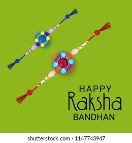 Vector illustration of a Decorated Rakhi Background for Indian Festival Raksha Bandhan Celebration.
