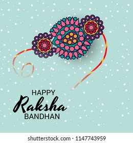 Vector illustration of a Decorated Rakhi Background for Indian Festival Raksha Bandhan Celebration.