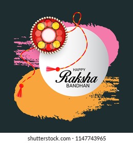 Vector illustration of a Decorated Rakhi Background for Indian Festival Raksha Bandhan Celebration.