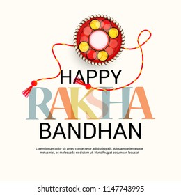 Vector illustration of a Decorated Rakhi Background for Indian Festival Raksha Bandhan Celebration.