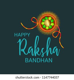 Vector illustration of a Decorated Rakhi Background for Indian Festival Raksha Bandhan Celebration.