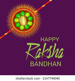 Vector illustration of a Decorated Rakhi Background for Indian Festival Raksha Bandhan Celebration.