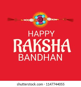 Vector illustration of a Decorated Rakhi Background for Indian Festival Raksha Bandhan Celebration.