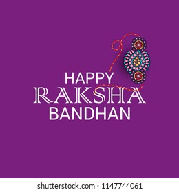 Vector illustration of a Decorated Rakhi Background for Indian Festival Raksha Bandhan Celebration.