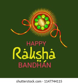 Vector illustration of a Decorated Rakhi Background for Indian Festival Raksha Bandhan Celebration.