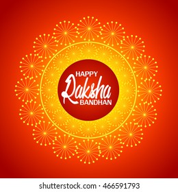 Vector illustration of a Decorated Rakhi background for indian festival of raksha bandhan celebration.