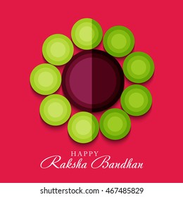 Vector illustration of a Decorated Rakhi background for indian festival of raksha bandhan celebration.