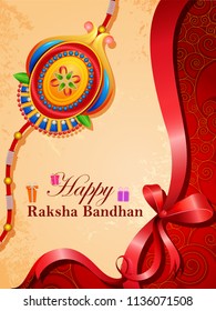 vector illustration of decorated rakhi for Indian festival Raksha Bandhan