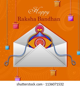 vector illustration of decorated rakhi for Indian festival Raksha Bandhan