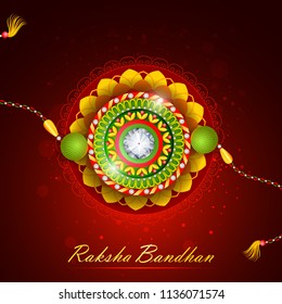 vector illustration of decorated rakhi for Indian festival Raksha Bandhan